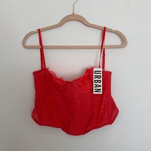 Urban Outfitters red corset top